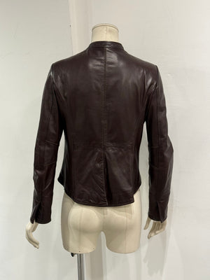 2010 Emporio Armani Napoleon leather military jacket