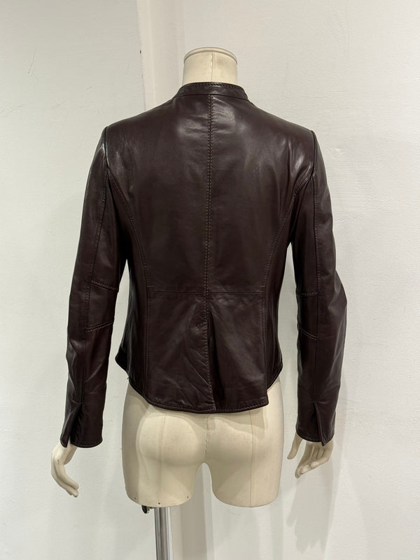 2010 Emporio Armani Napoleon leather military jacket
