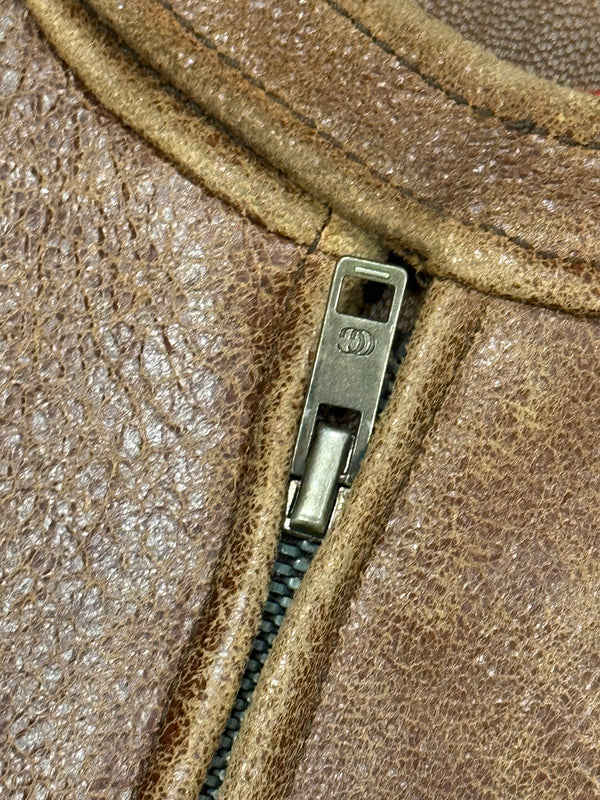 S/S2003 Gucci by Tom Ford distressed runway leather jacket