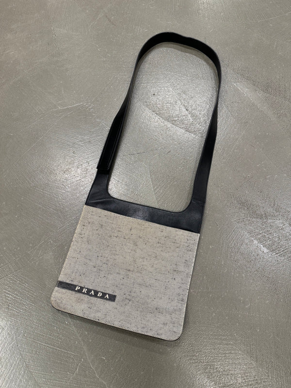 A/W1999 Prada leather and wool shoulder bag