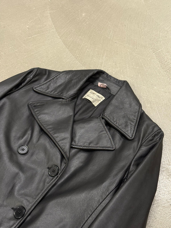 1997 Helmut Lang double breasted leather trench coat