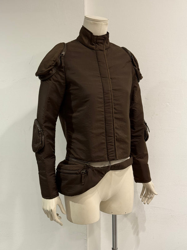 2000s Jean Paul Gaultier multi-pocket cargo modular biker jacket