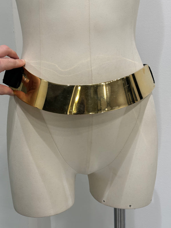 A/W1996 Gucci runway pony hair metal belt