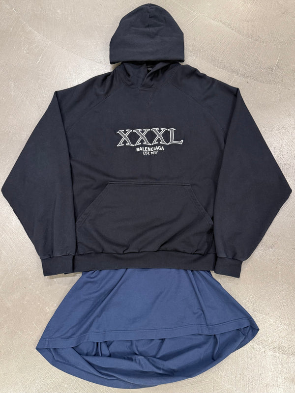 2022 Balenciaga by Demna XXXL oversized double layer hoodie