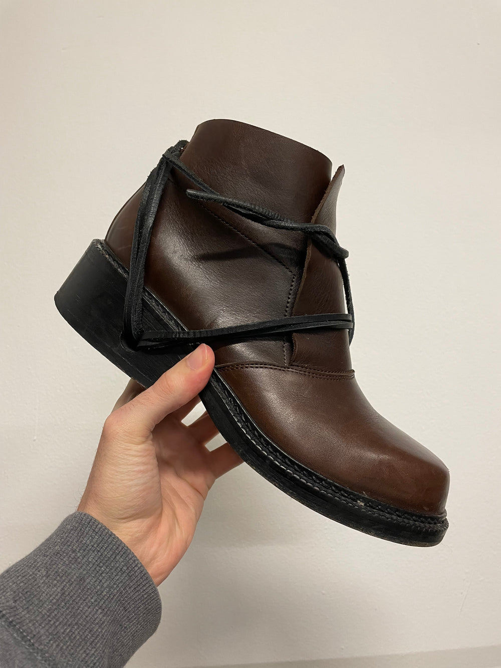 1990s Dirk Bikkembergs lace trough hole boots