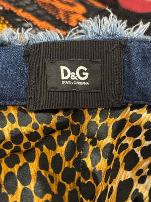 2000s Dolce & Gabbana wool midi skirt