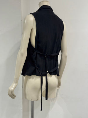A/W1995 Ann Demeulemeester runway double breasted bondage vest