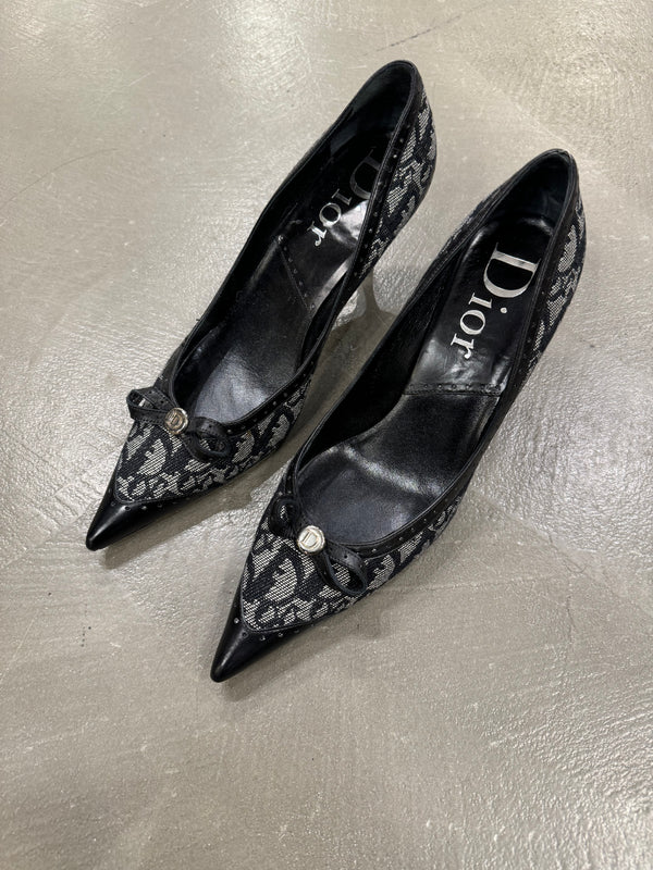 2000s Christian Dior by Galliano monogram heels