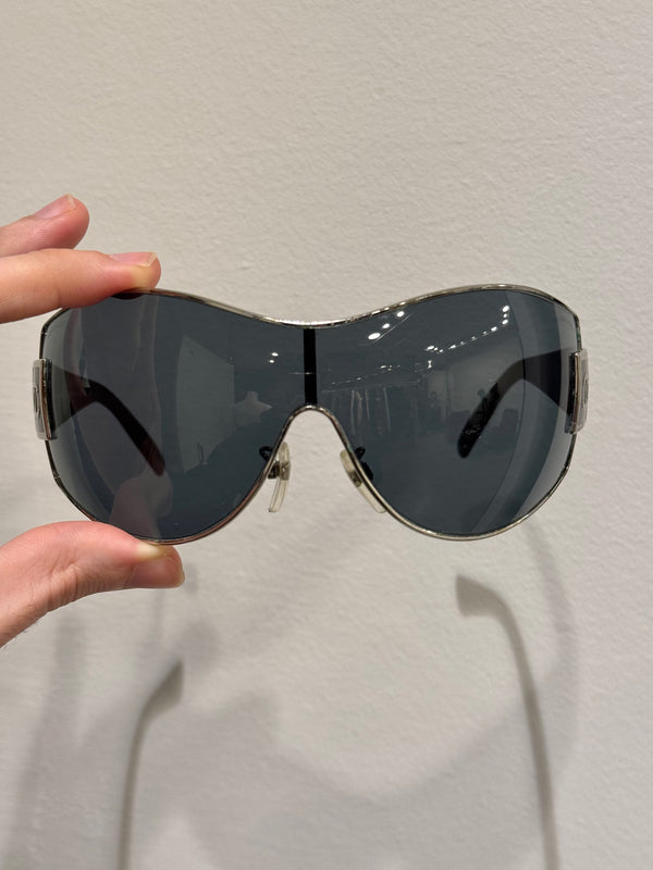 2000s Chanel mask visor sunglasses