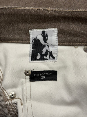 2022 Rick Owens “Bias Bootcut” flared denim