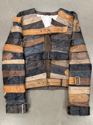 A/W2012 Maison Margiela H&M belted leather jacket