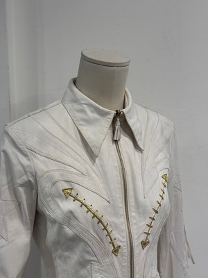 S/S2004 Roberto Cavalli runway western leather jacket