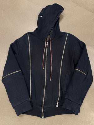 A/W2003 Dolce & Gabbana multi zipper hooded jacket