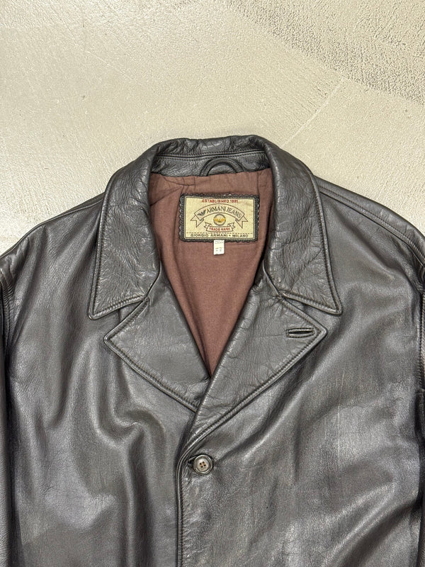 1990s ARMANI leather coat