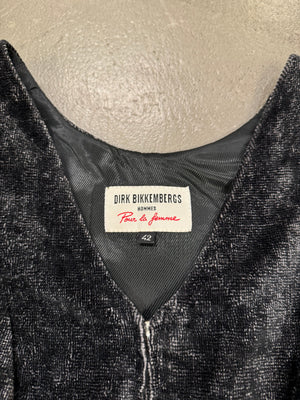 1990s Dirk Bikkembergs giant zip corduroy top