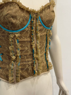 S/S2002 Dolce & Gabbana runway lace-up corset top