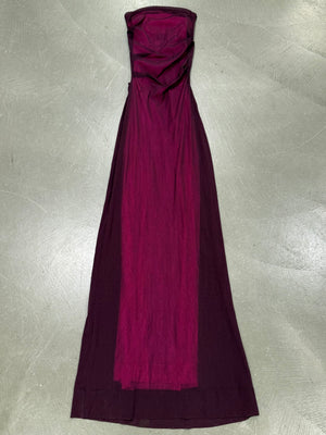 2000s Plein Sud bodycon strapless two-tone tube maxi dress