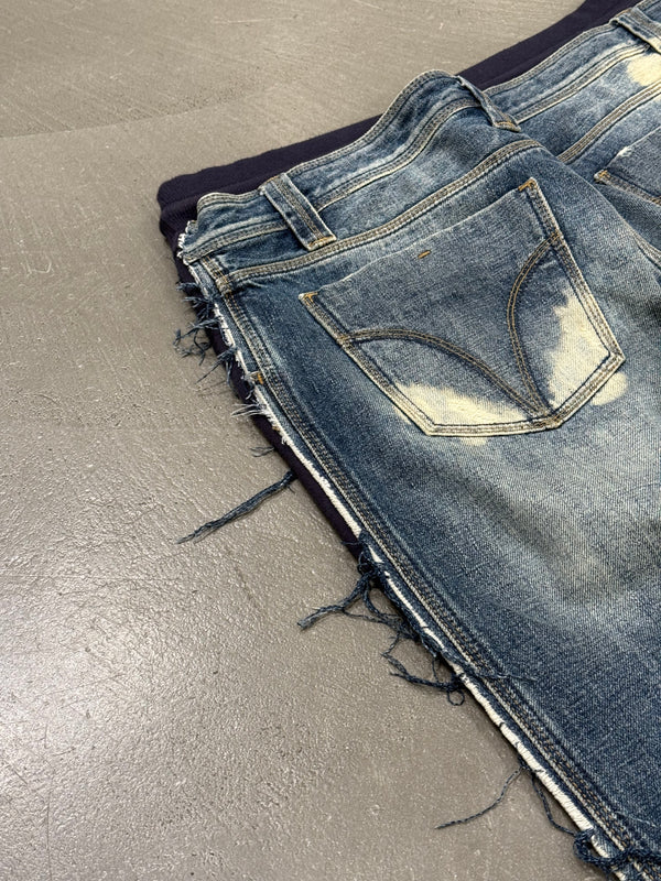 2000s Dolce & Gabbana hybrid denim sweatpants