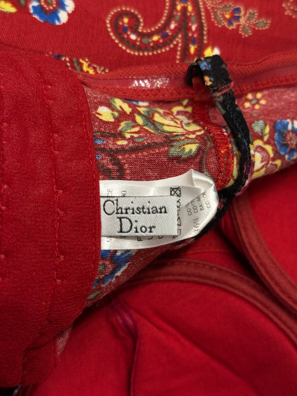 2004 Christian Dior paisley corset top