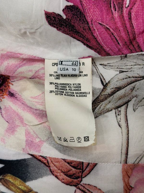2000s Roberto Cavalli ivory satin tailored blazer