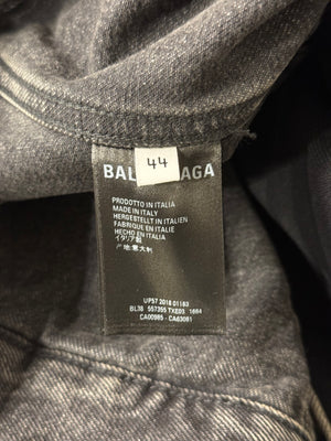 2018 Balenciaga double layer hybrid denim jacket