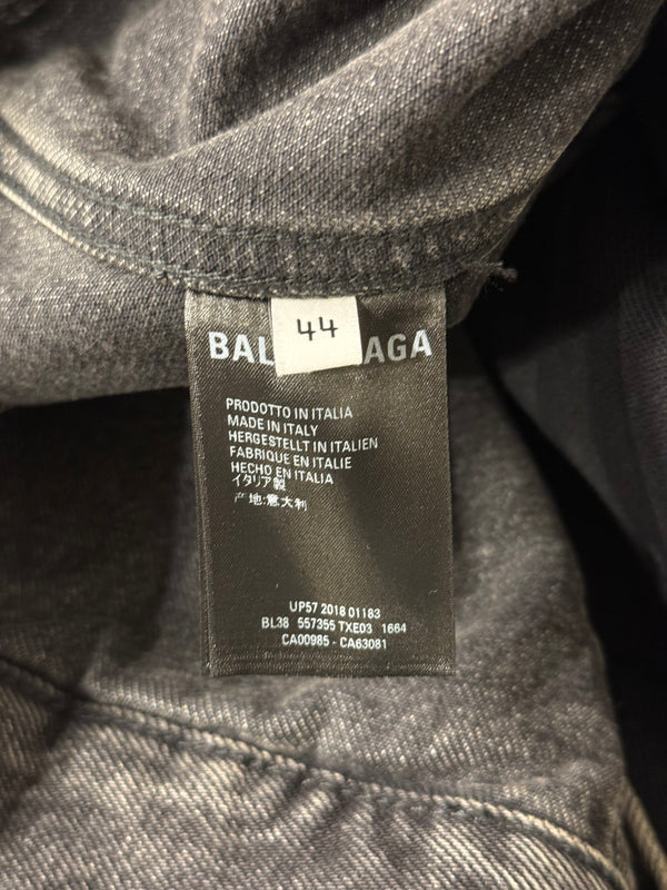 2018 Balenciaga double layer hybrid denim jacket