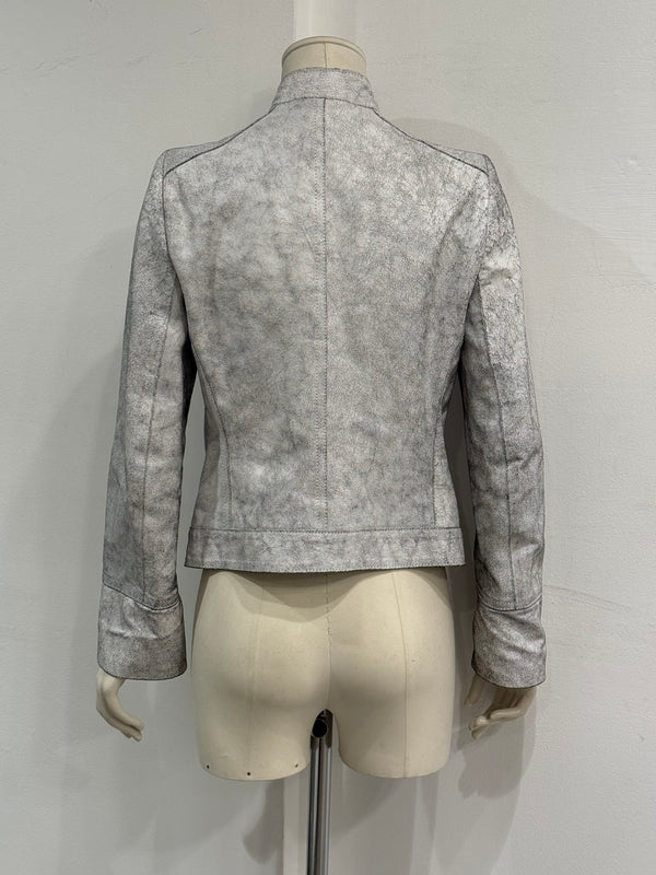 S/S2002 Ann Demeulemeester runway cracked leather napoleon military jacket