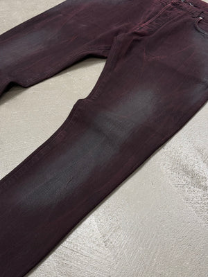 2000s Dior faded red jeans