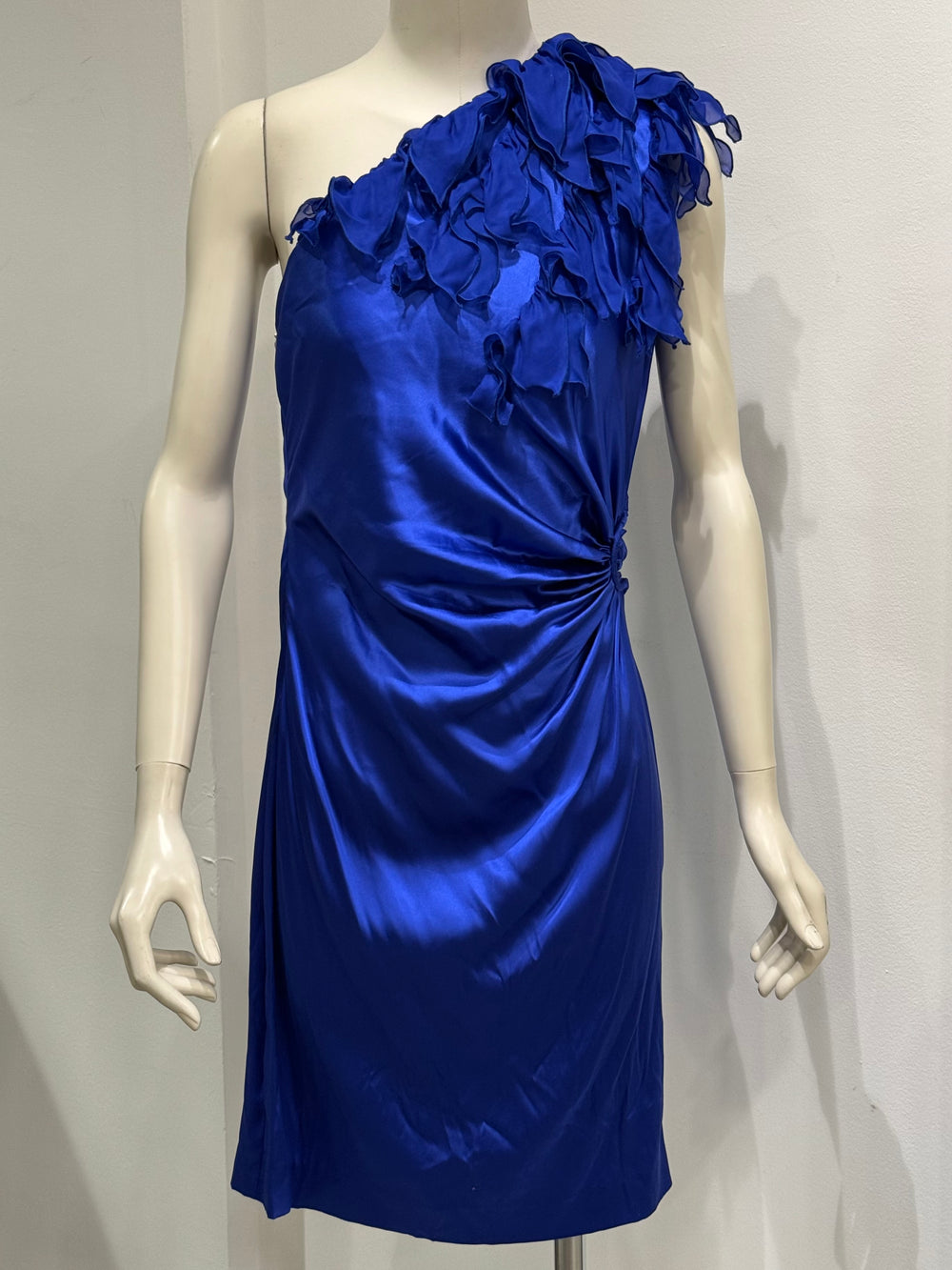 Roberto Cavalli floral draped mini dress
