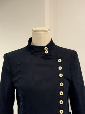 A/W2005 Ann Demeulemeester runway napoleon asymmetrical military jacket
