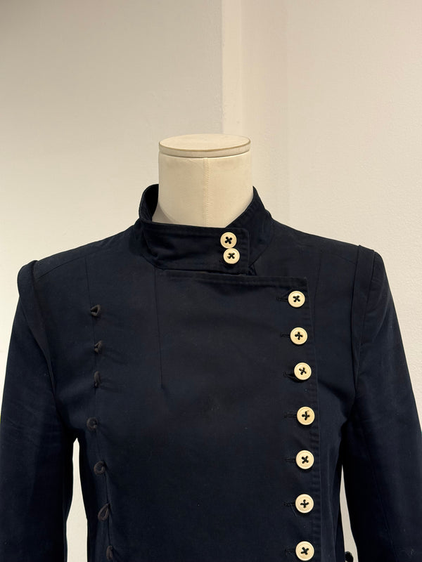 A/W2005 Ann Demeulemeester runway napoleon asymmetrical military jacket