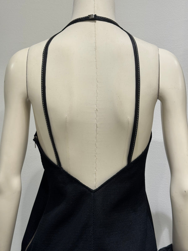 2000s Fendi 3-piece mesh set with leather trim