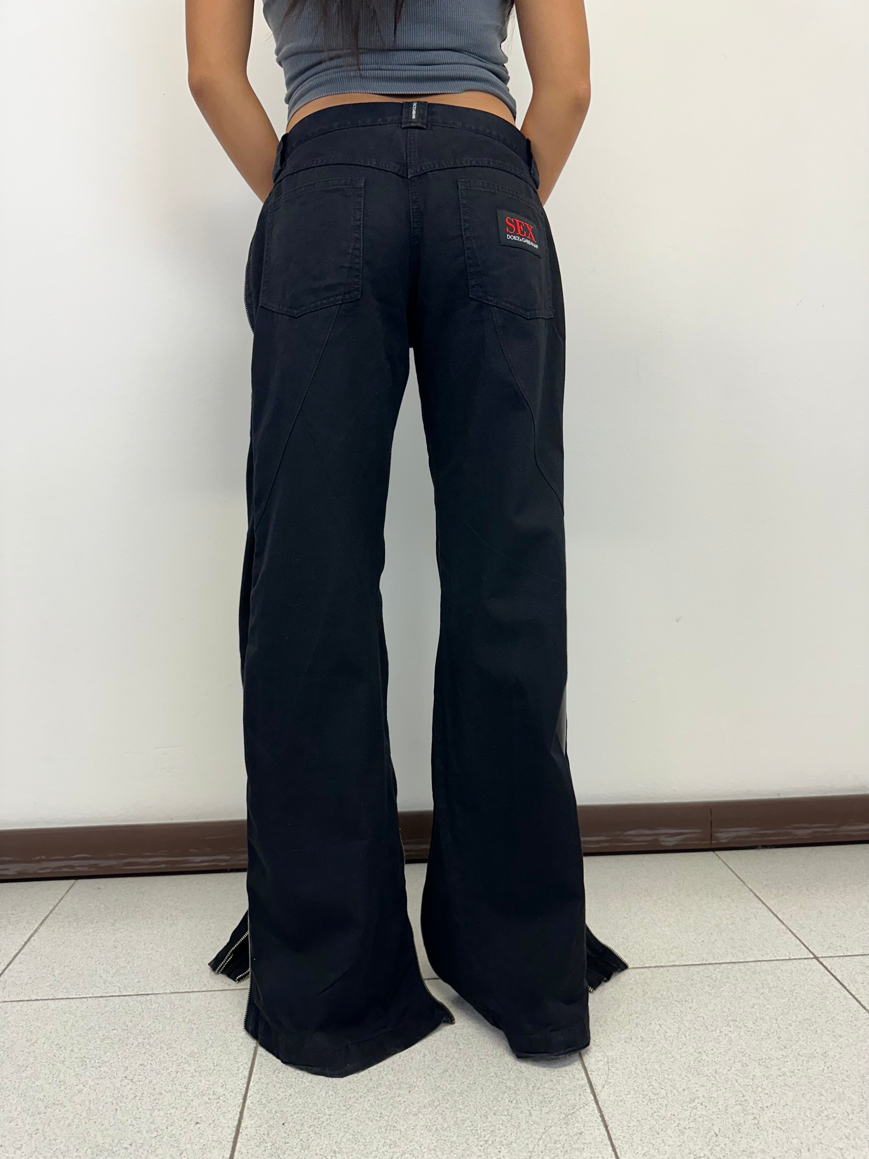 SS2003 Dolce & Gabbana Sex zipper pants