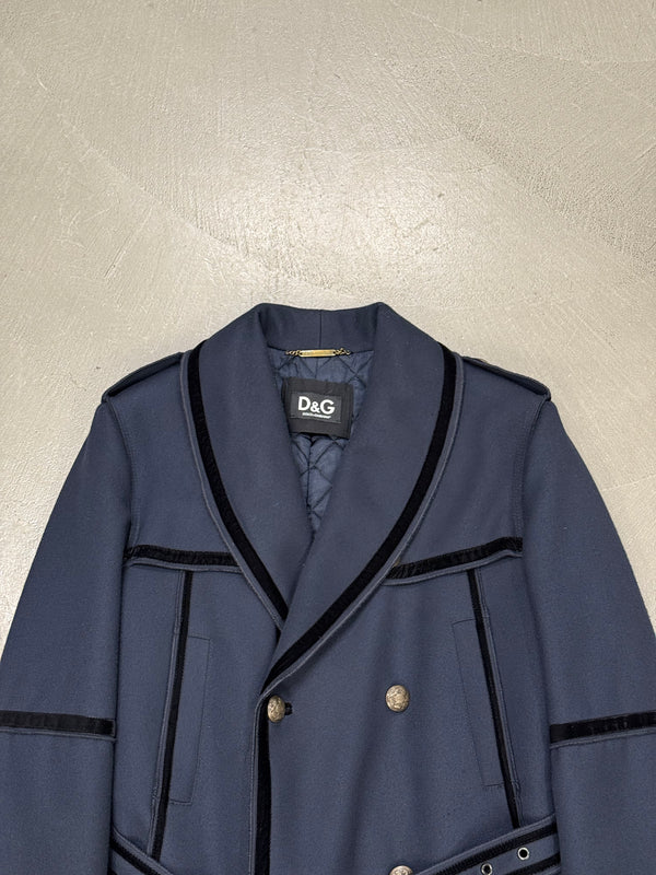 A/W2009 Dolce & Gabbana napoleon military coat with velvet insert