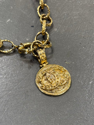 S/S1994 Chanel runway gold chain belt