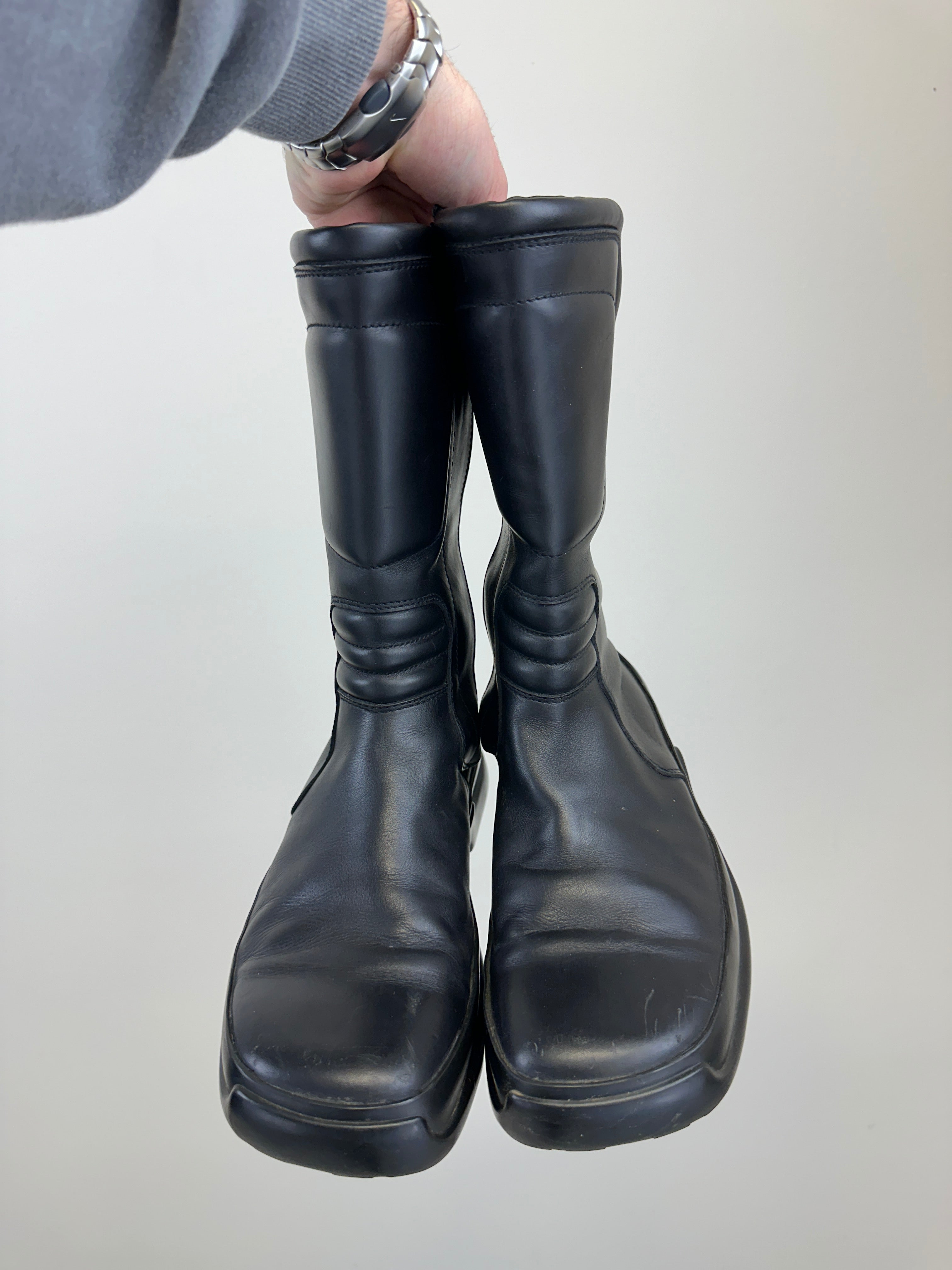 AW1999 Prada moto leather boots