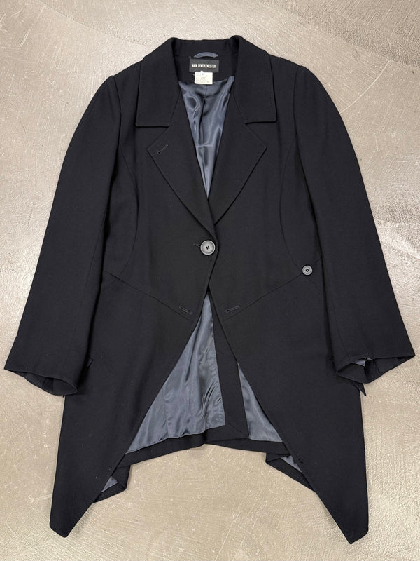 2000s Ann Demeulemeester fishtail wool coat