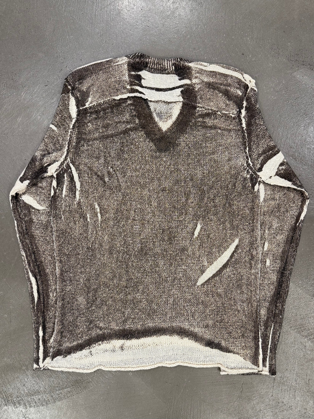 2000s Dolce & Gabbana wrinkle dyed v-neck knit
