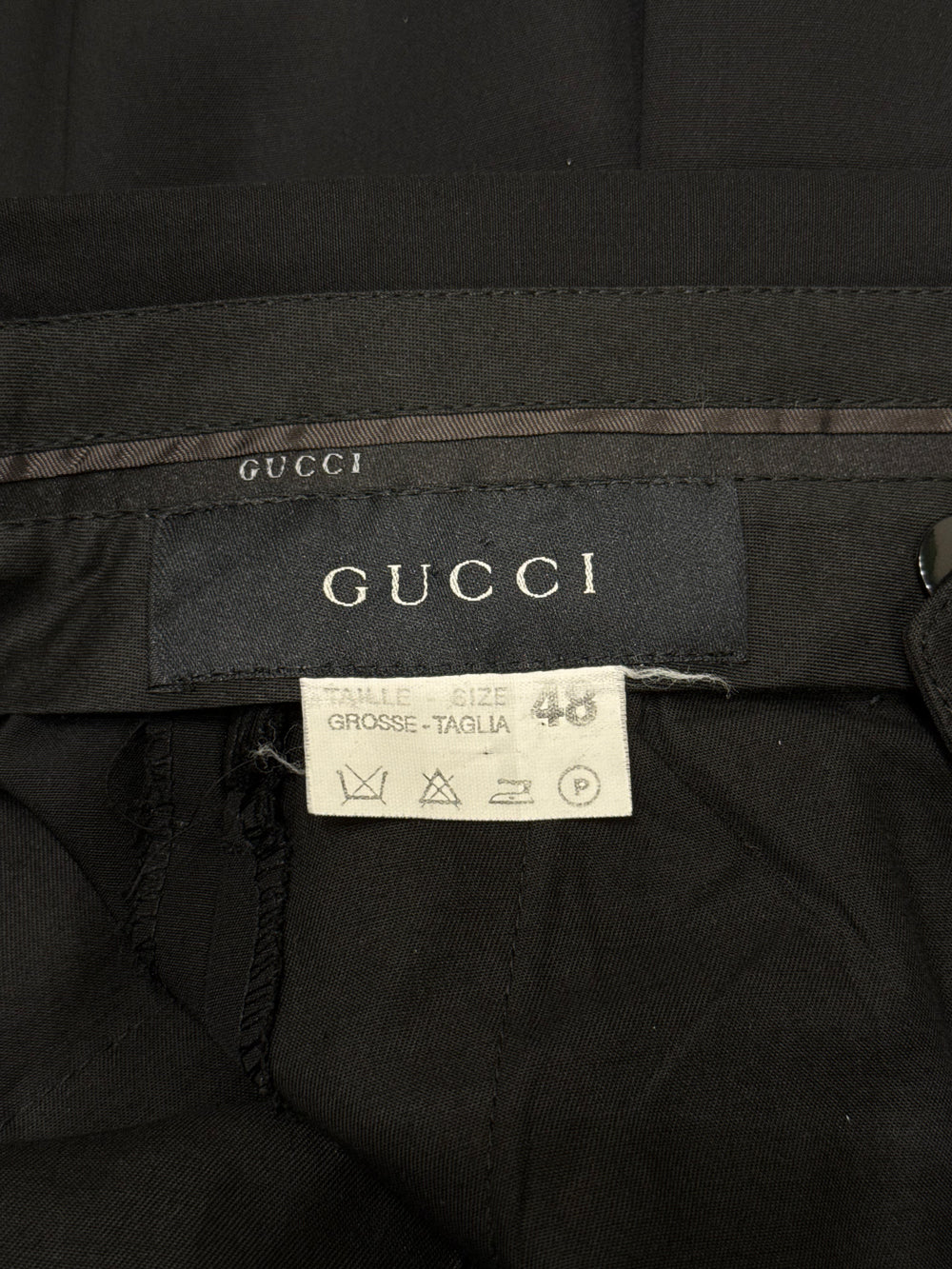 2000s Gucci by Tom Ford wide leg wool trousers