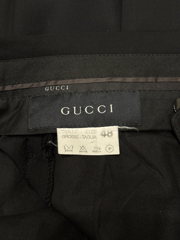 2000s Gucci by Tom Ford wide leg wool trousers