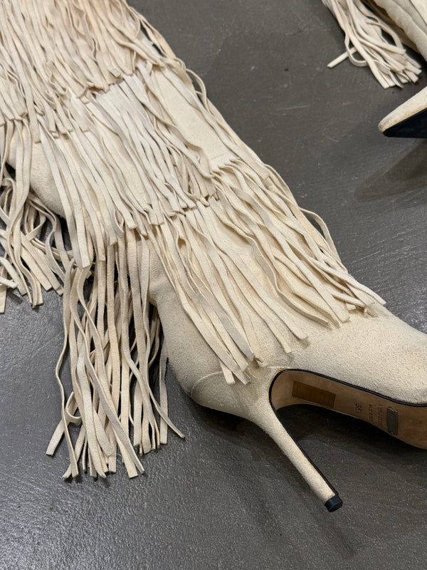 S/S2004 Dolce & Gabbana western fringe high boots