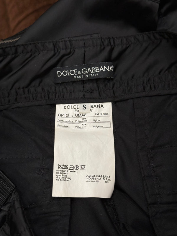 A/W2003 Dolce & Gabbana bondage nylon technical cargo pants