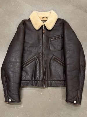 1990s Armani shearling aviator bomber jacket