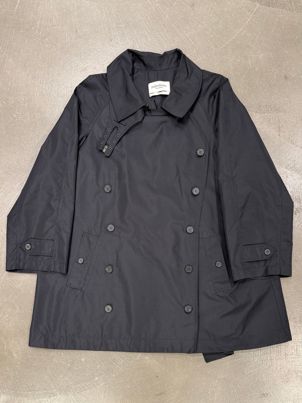 2000s Yves Saint Laurent by Tom Ford oversized double breasted trench coat