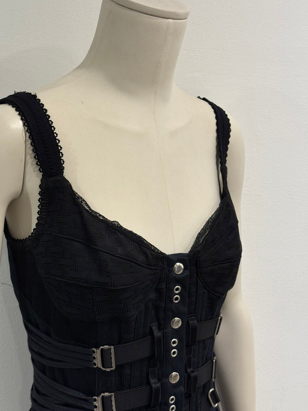 S/S2004 Dolce & Gabbana bondage corseted dress
