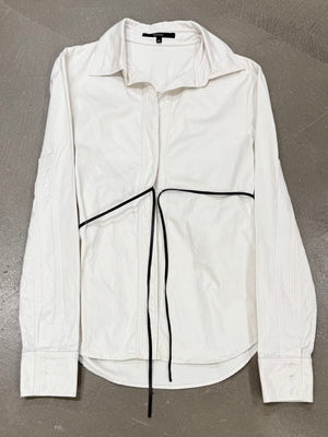 2000s Gucci by Tom Ford leather cord shirt