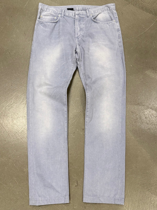 2000s Dior light wash faded denim straight jeans