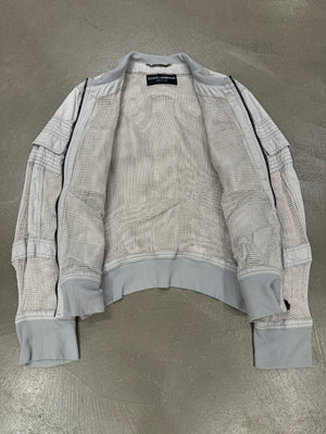 S/S 2004 Dolce & Gabbana grey mesh bomber jacket