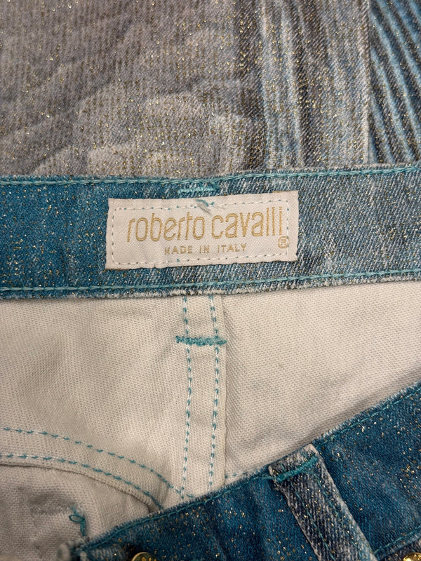 S/S2001 Roberto Cavalli Elizabeth Taylor eye pants