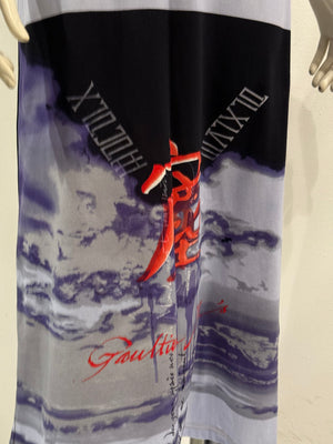 1990s Jean Paul Gaultier cloud print slip dress